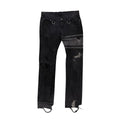 MASTERMIND STRIPED DISTRESSED DENIM.