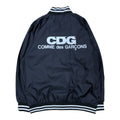 BLACK CDG COACH JACKET.