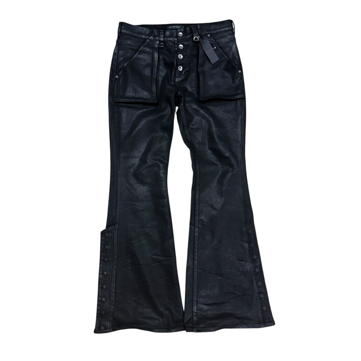 NOMASS 017GLM WAXED DENIM PANTS.