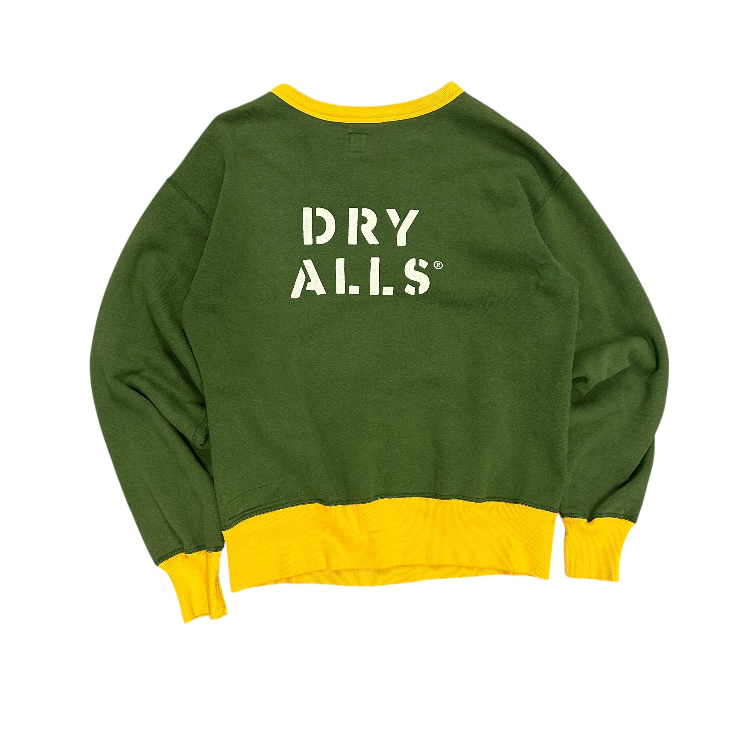 HUMAN MADE GREEN & YELLOW SWEATER.