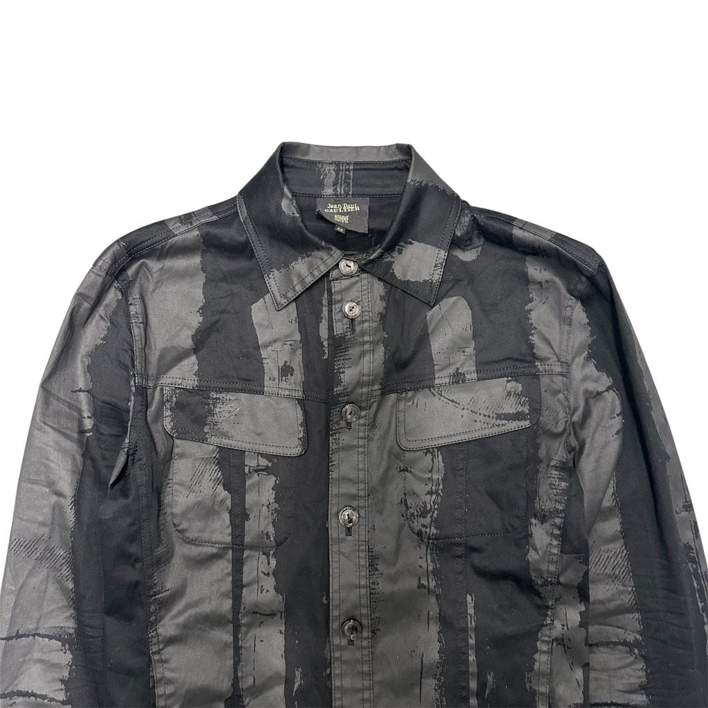 JEAN PAUL GAULTIER ABSTRACT BUTTON UP SHIRT.
