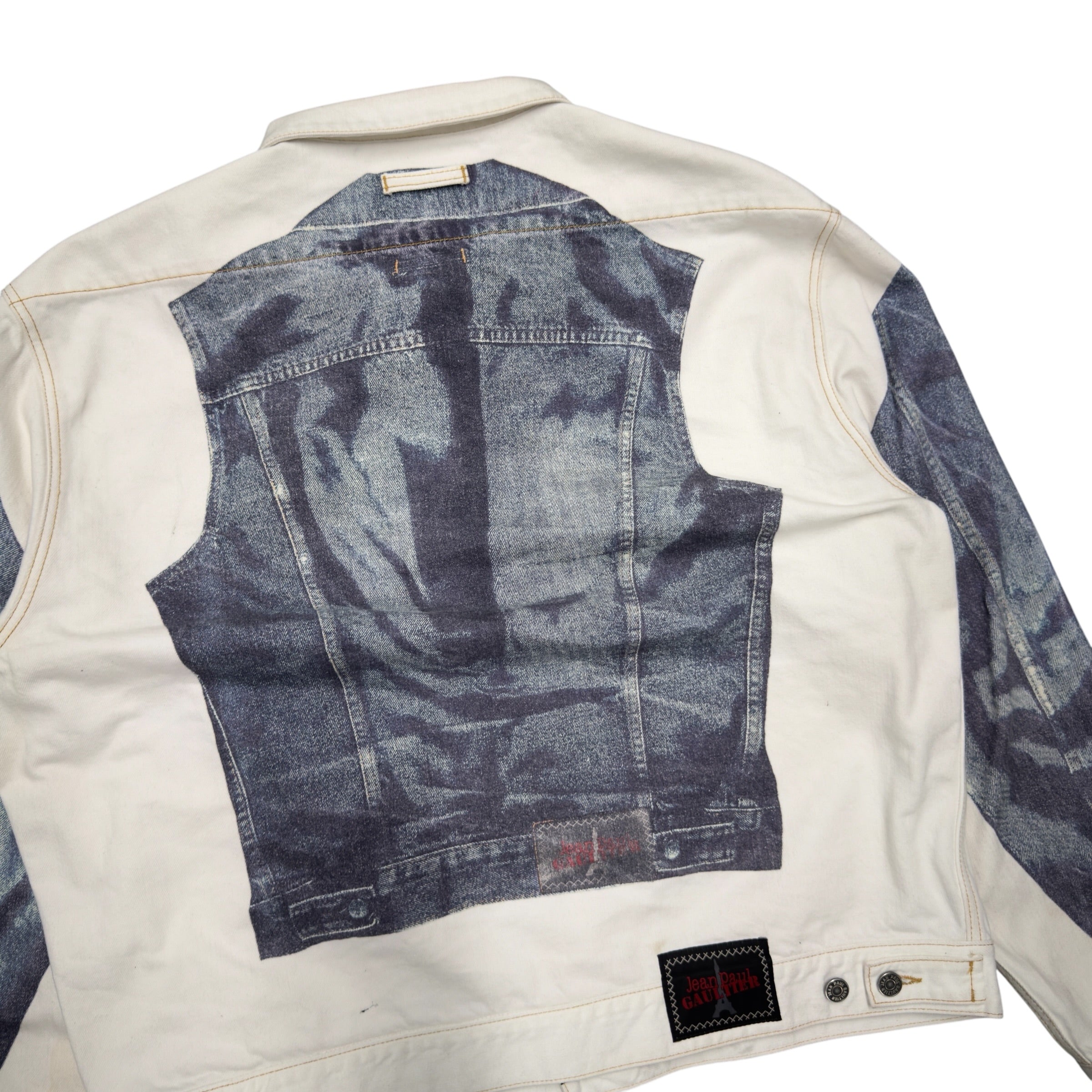 JEAN PAUL GAULTIER TROMPE LOEIL DENIM JACKET.
