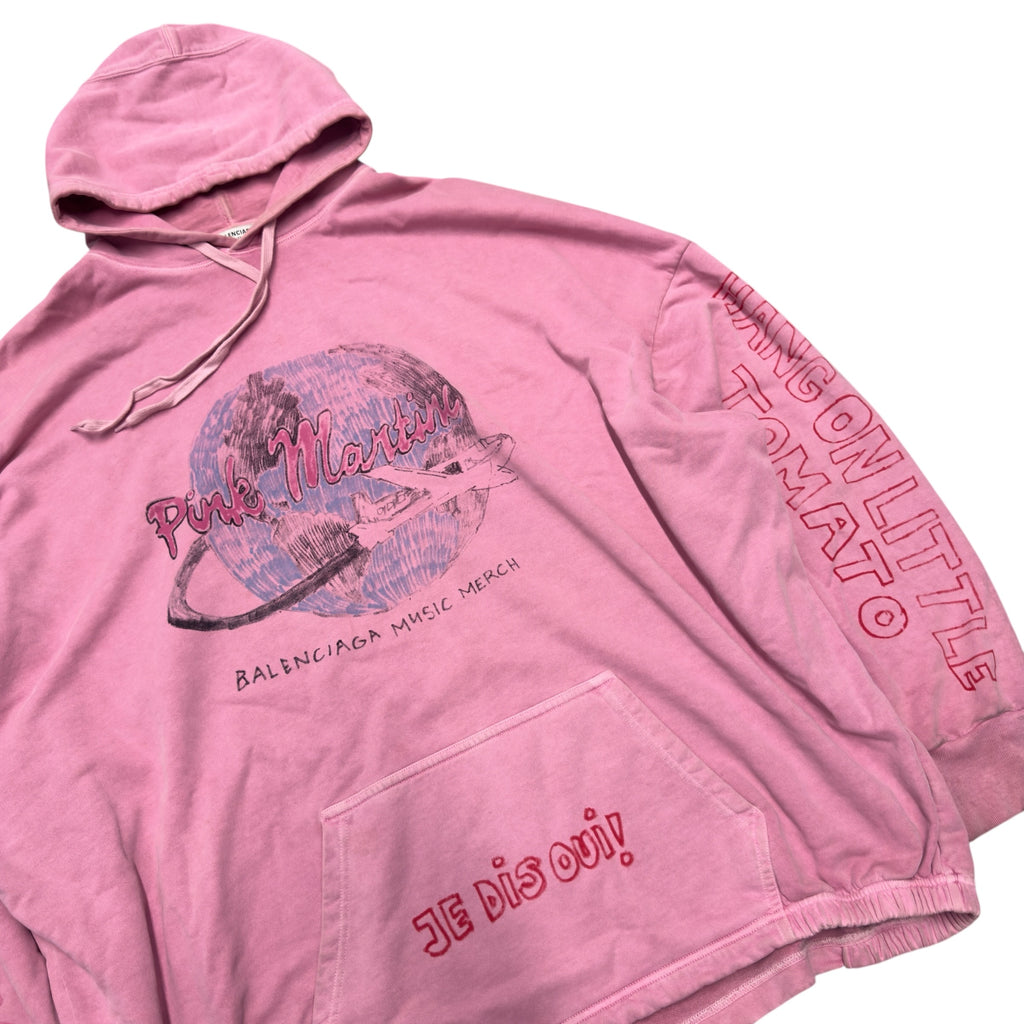 BALENCIAGA PINK MARTINI HOODIE.
