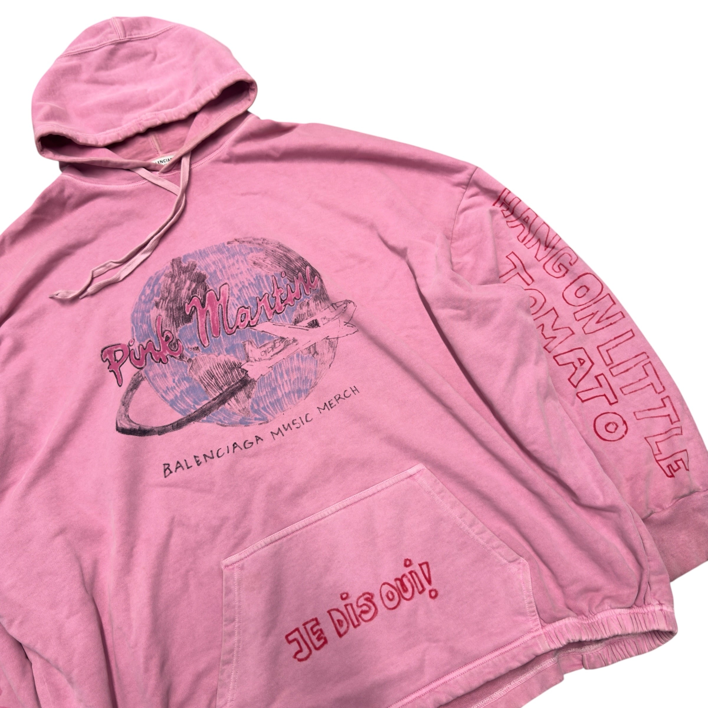 BALENCIAGA PINK MARTINI HOODIE.
