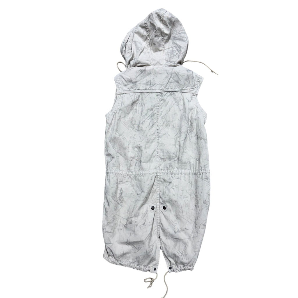 HYSTERIC GLAMOUR LONG TAN ZIP UP VEST.