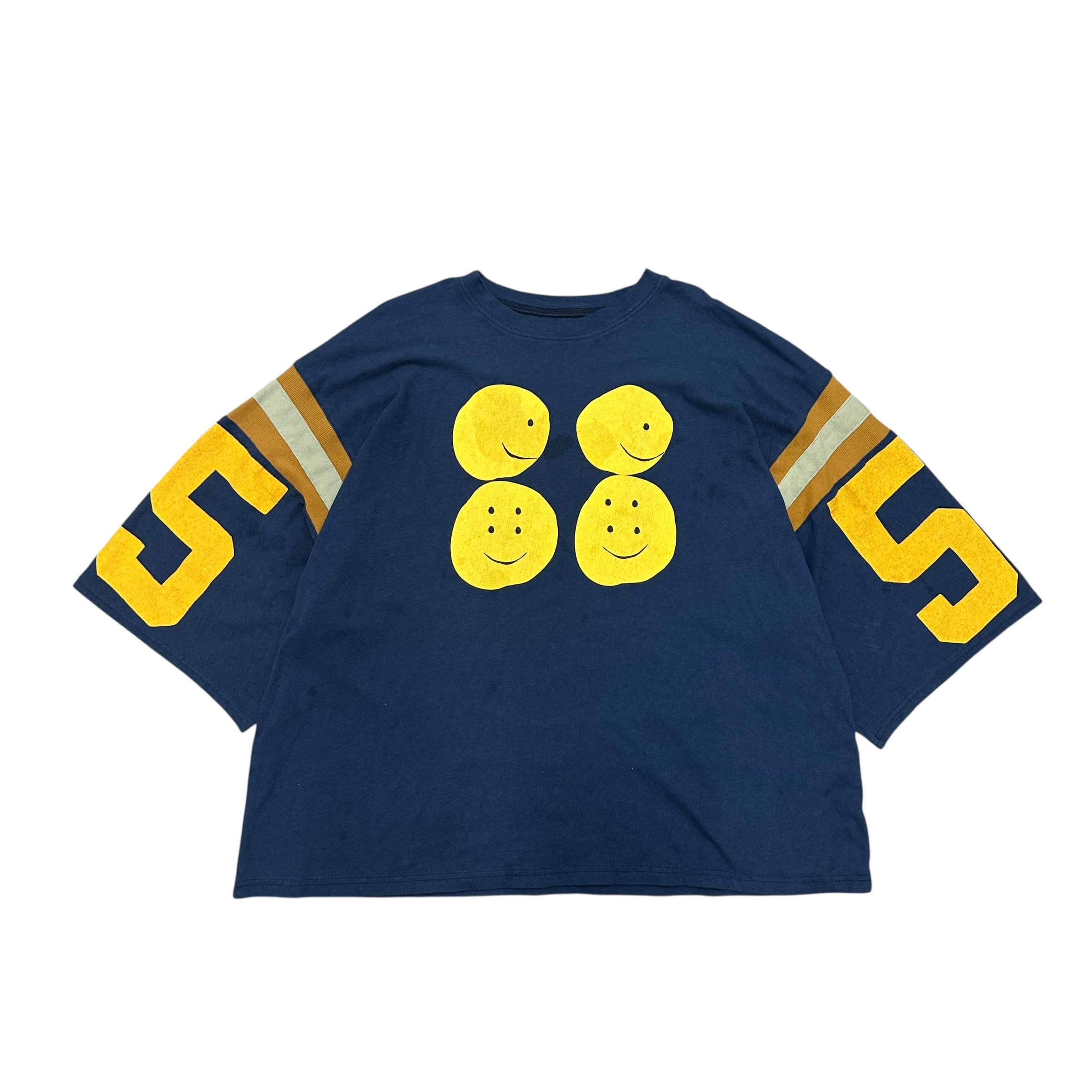 KAPTIAL SMILEY FACE BASEBALL TEE.