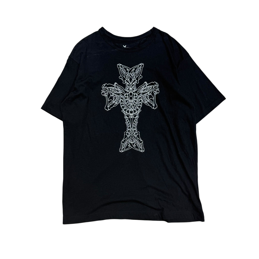 YOHJI YAMAMOTO Y’S BLACK CROSS TEE.
