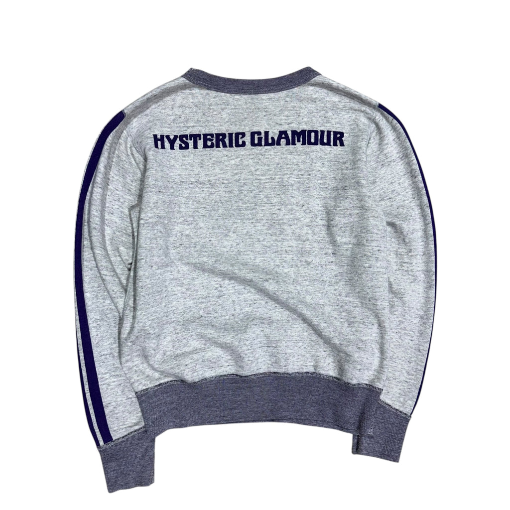 HYSTERIC GLAMOUR PURPLE SWIRL LOGO SWEATER.