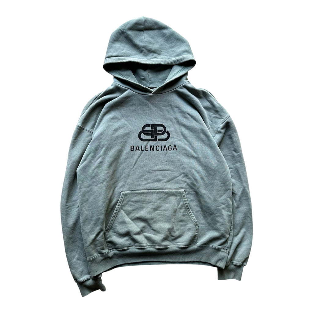 BALENCIAGA LOCKE BUCKLE LOGO HOODIE.