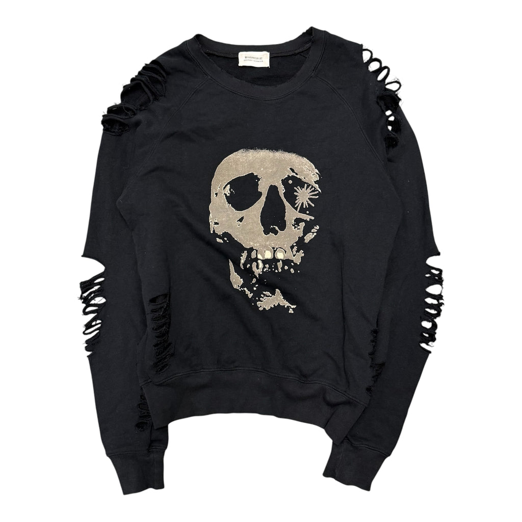 HYSTERIC GLAMOUR X MAISON MIHARA YASUHIRO DISTRESSED CREWNECK.
