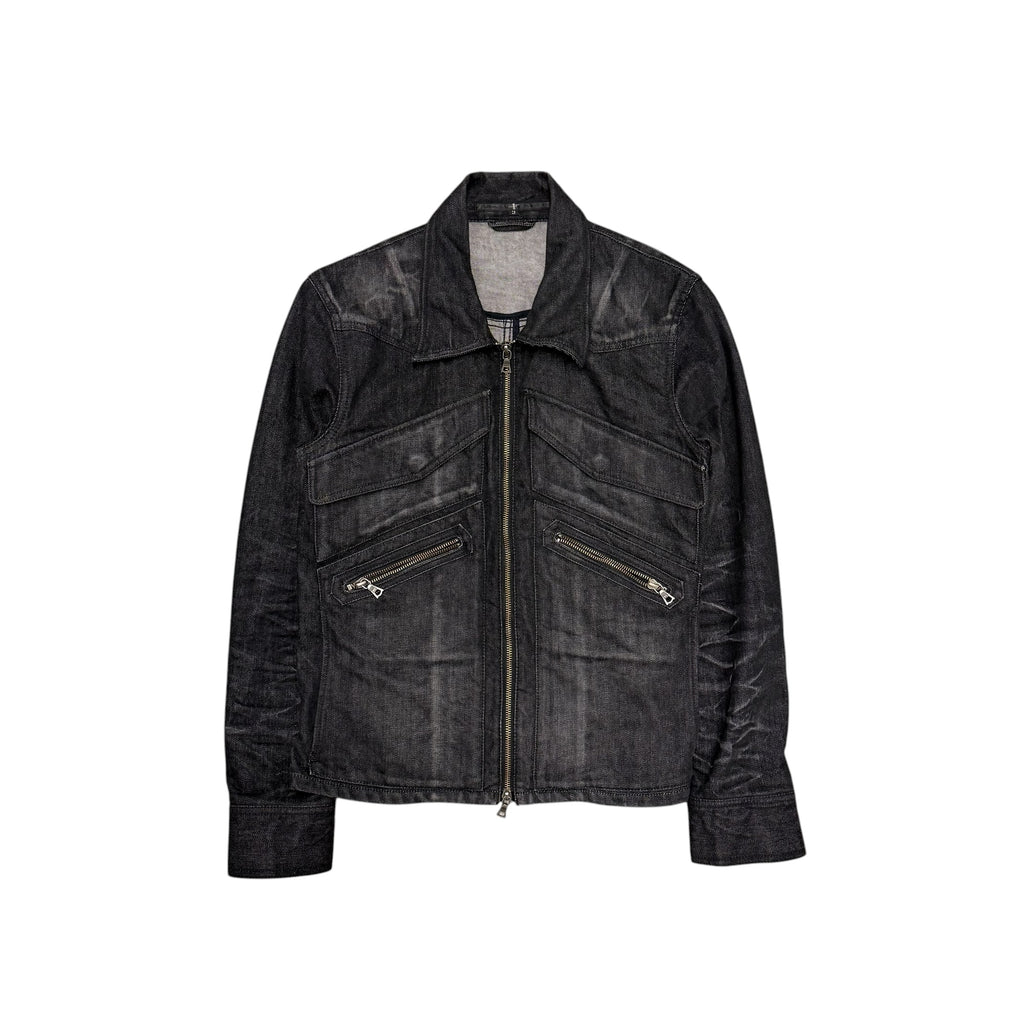 NO ID BLACK DENIM JACKET.