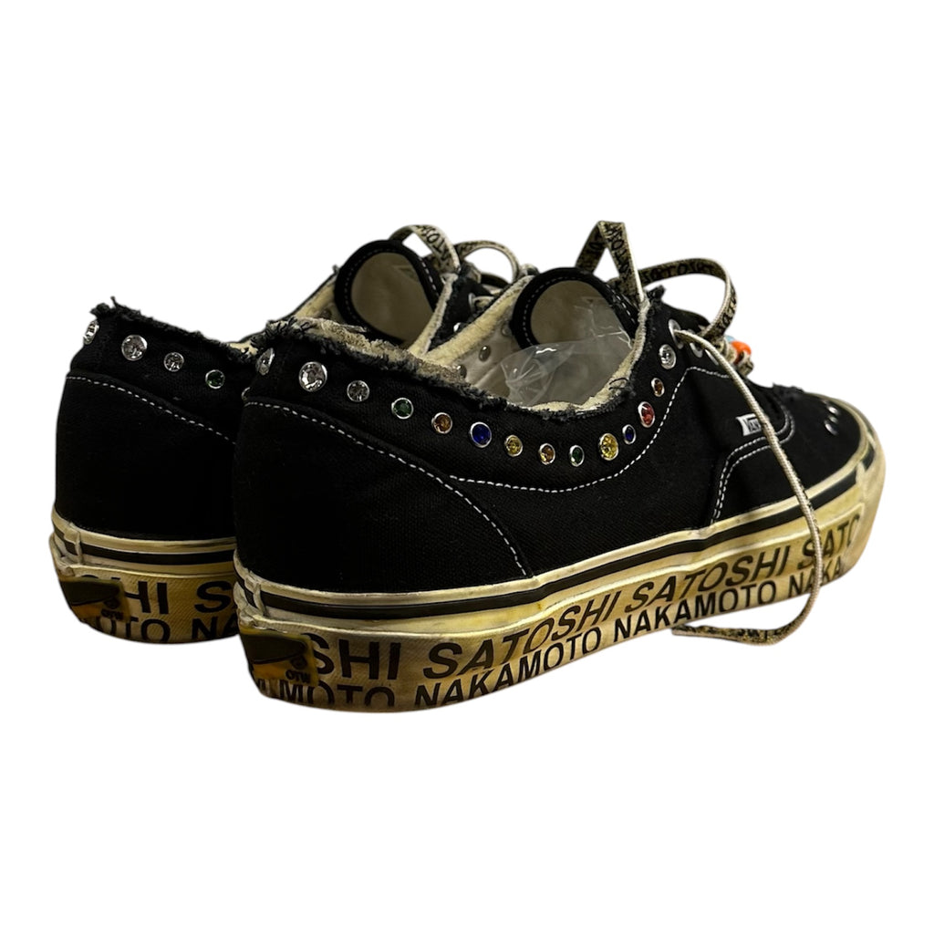 SATOSHI NAKAMOTO X VANS STUDDED RHINESTONE VANS.