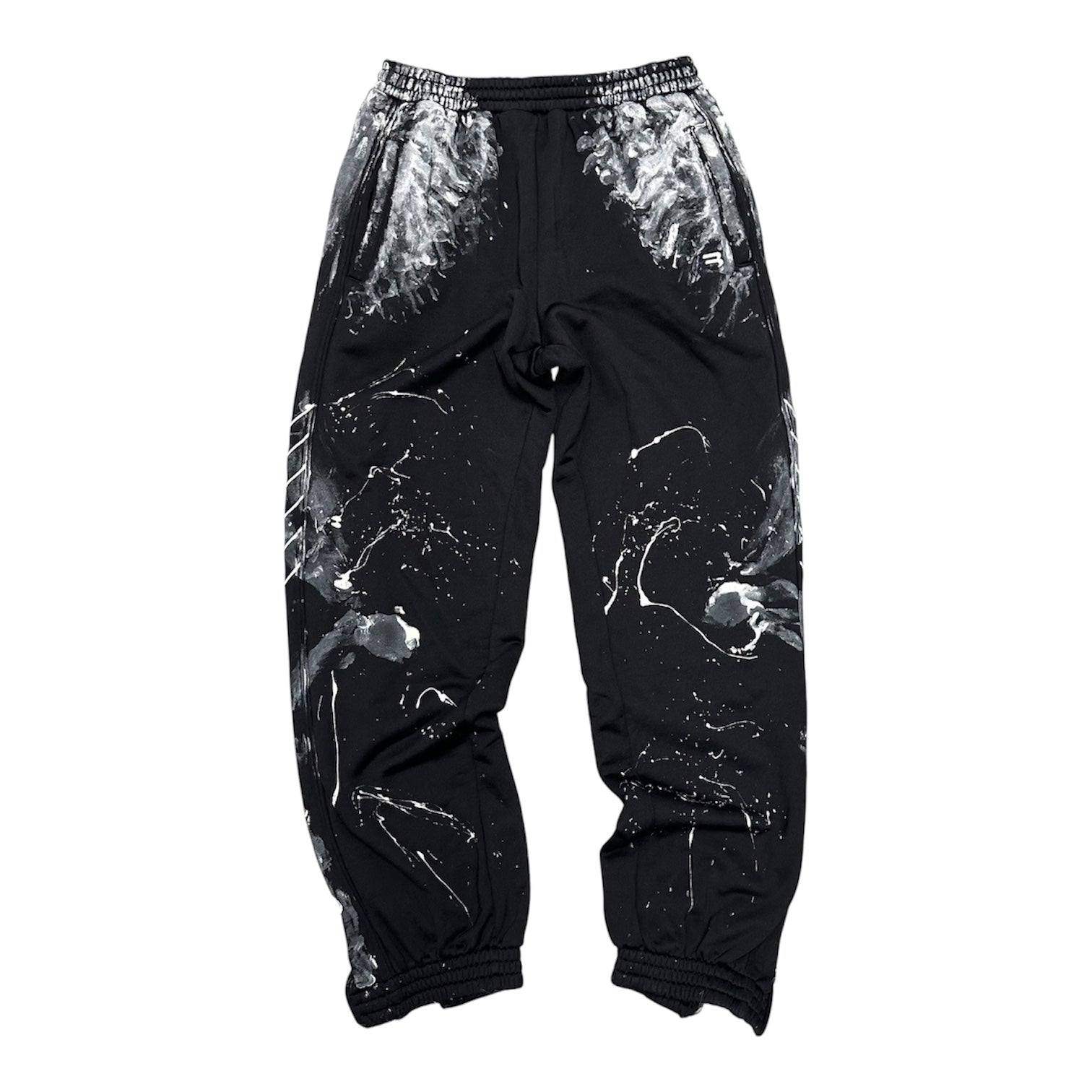 BALENCIAGA PAINT SPLATTER SWEATPANTS.