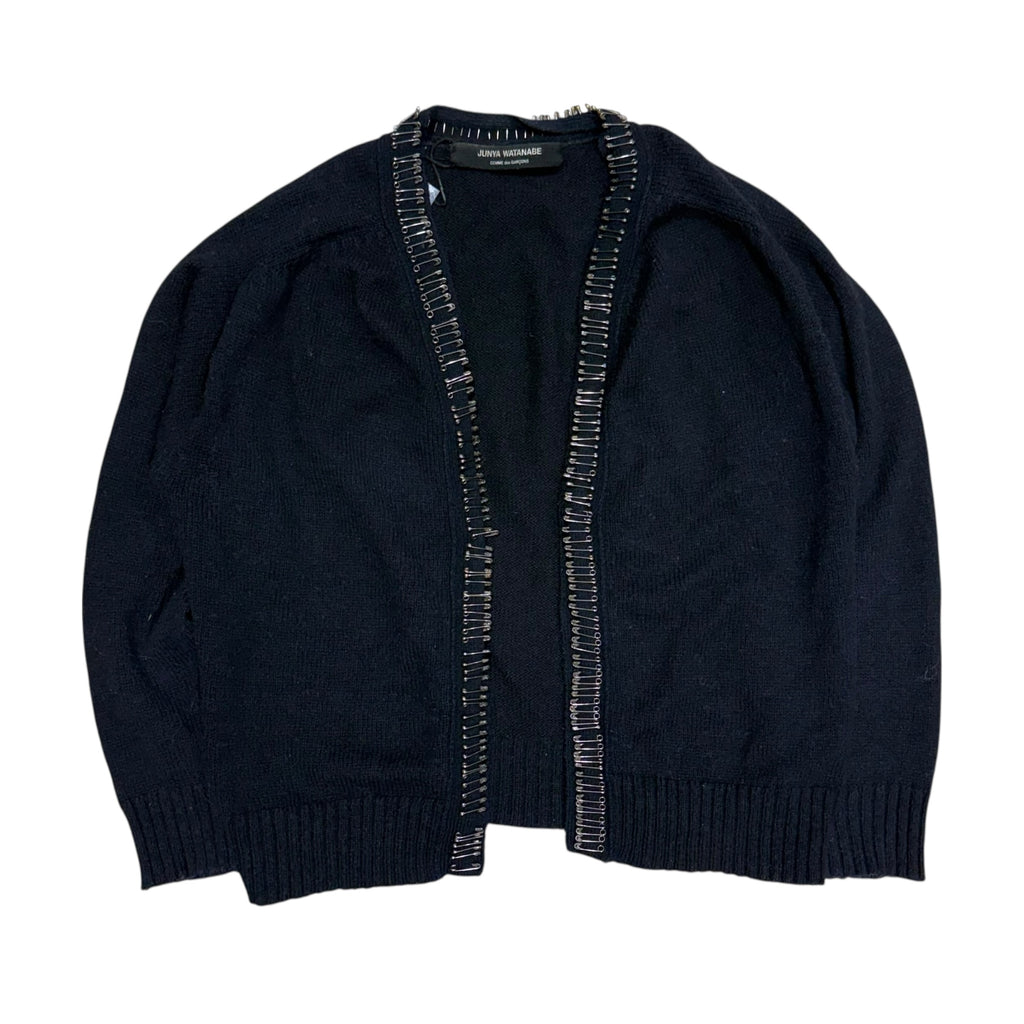 JUNYA WATANABE/COMME DES GARÇONS SAFETY PIN CARDIGAN.