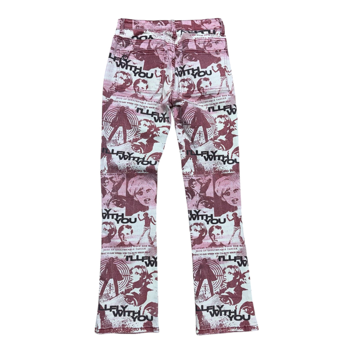 EMPTYSPACES PINK AOP PANTS.