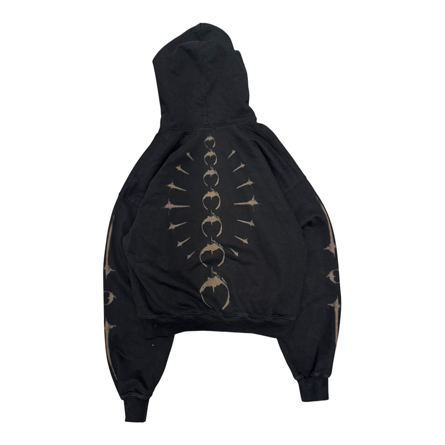 THUG CLUB BLEACHED TATTOO ZIP UP.