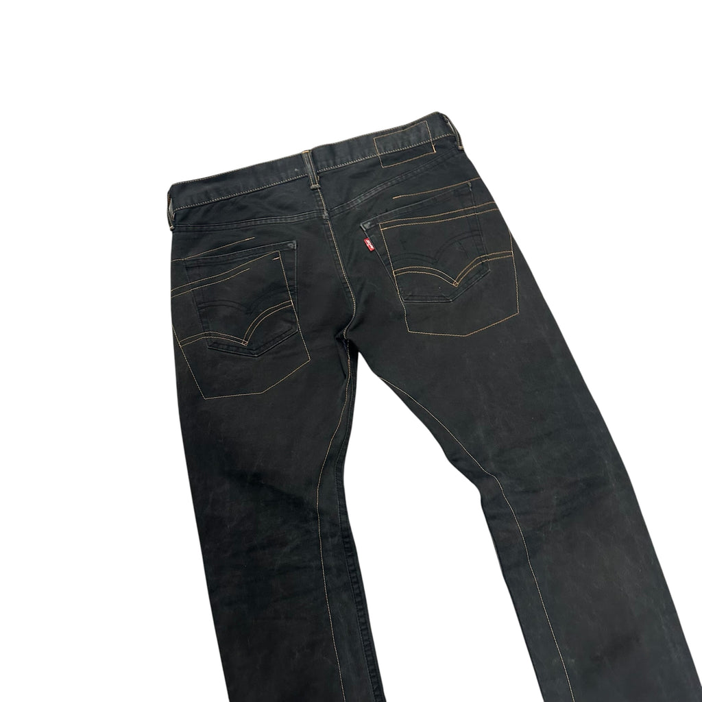 JUNYA INDIGO BLACK DENIM PANTS.