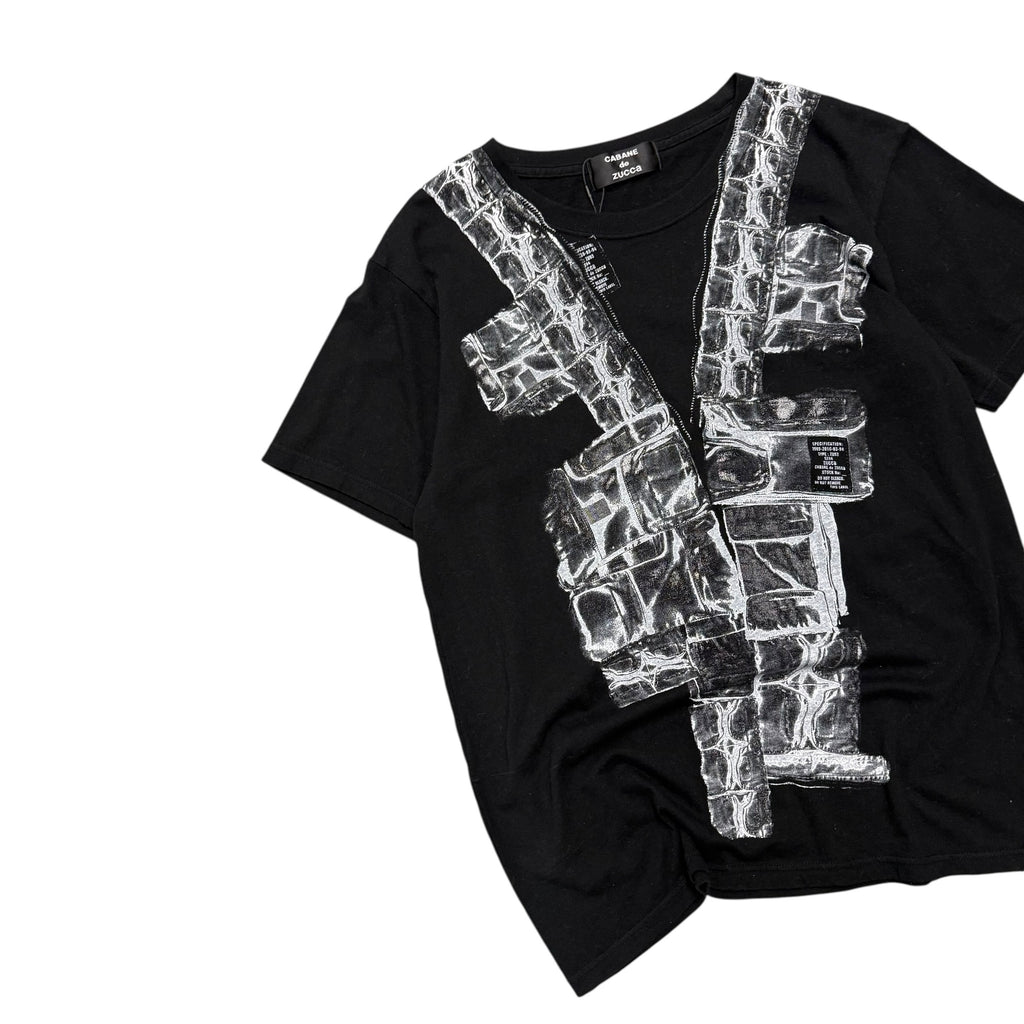 CABANE DE ZUCCA TROMPE L'OEIL ZIPPER SHIRT.