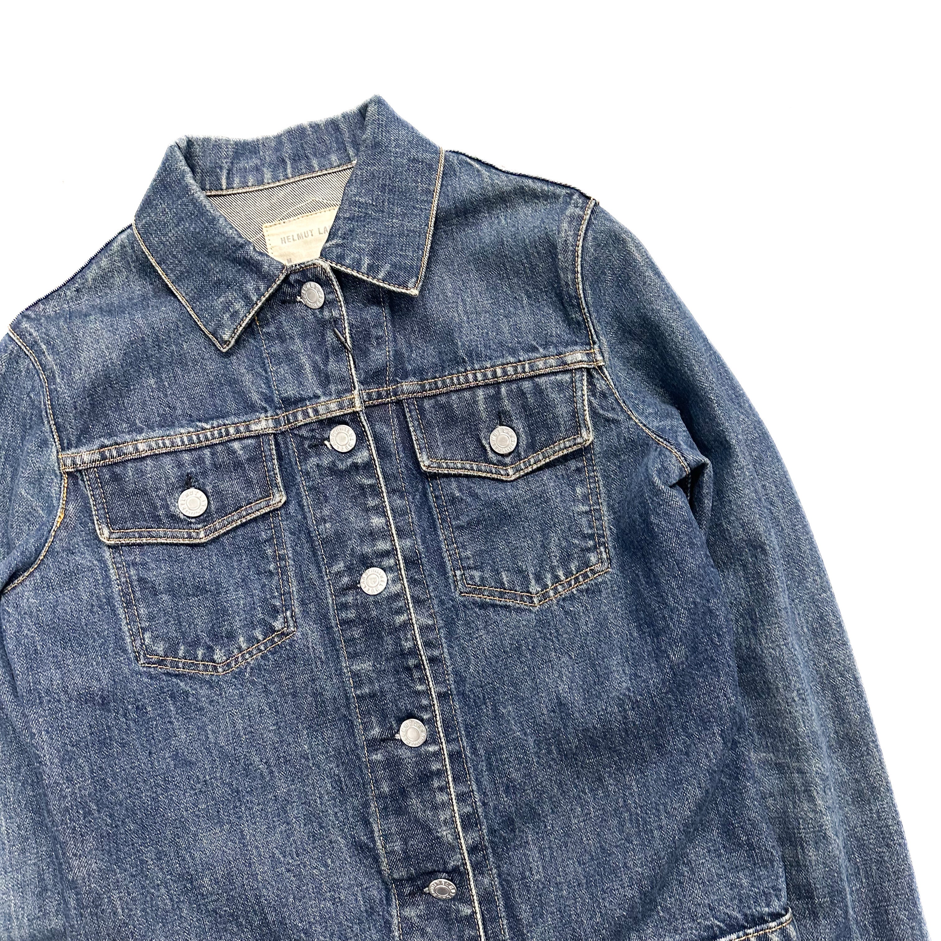 VINTAGE WOMENS HELMUT LANG DENIM JACKET.