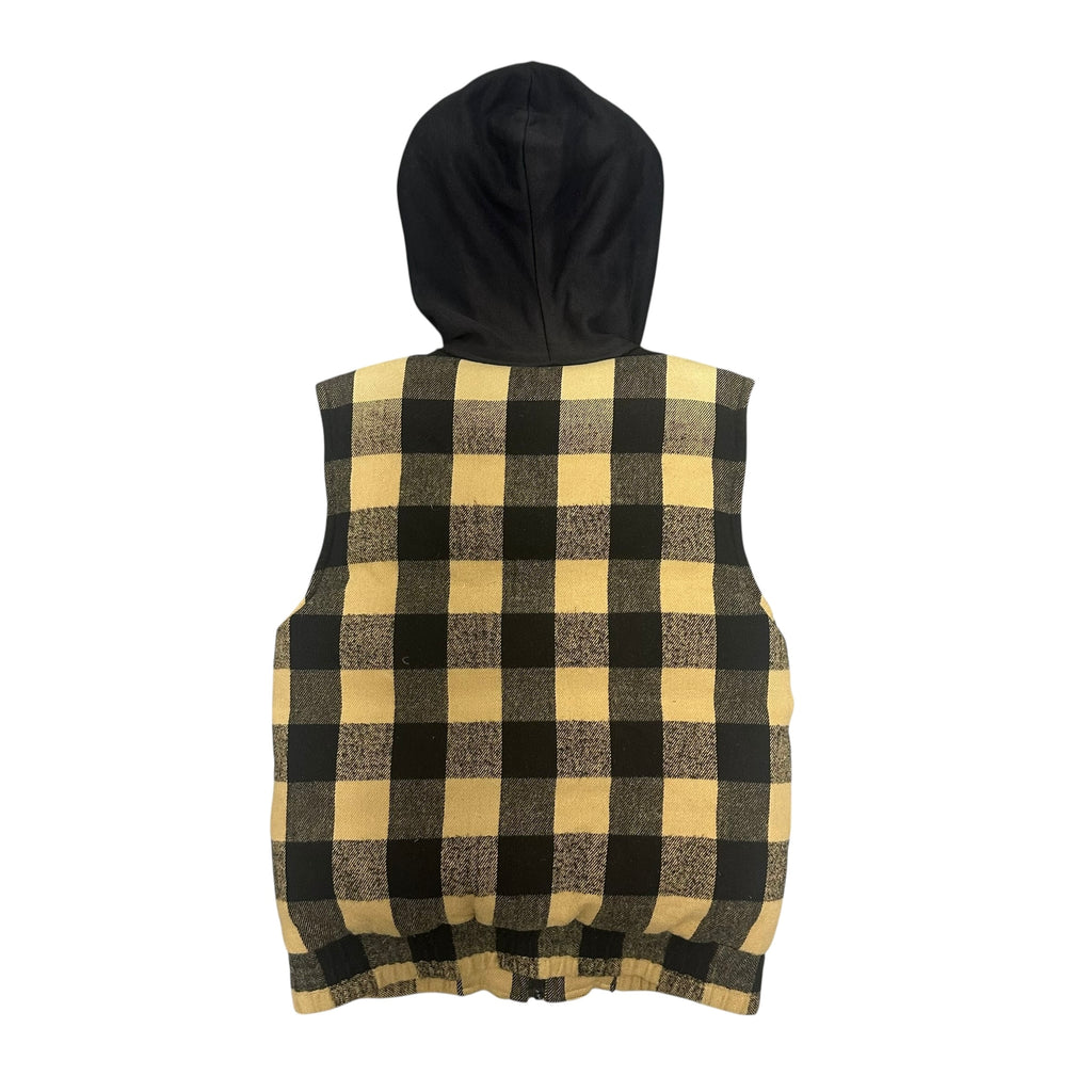 NUMBER (N)INE CHECKERED PUFFER VEST.