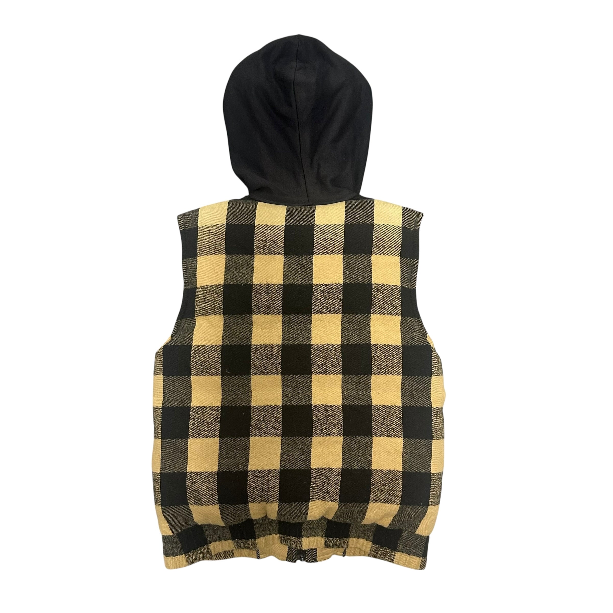 NUMBER (N)INE CHECKERED PUFFER VEST.