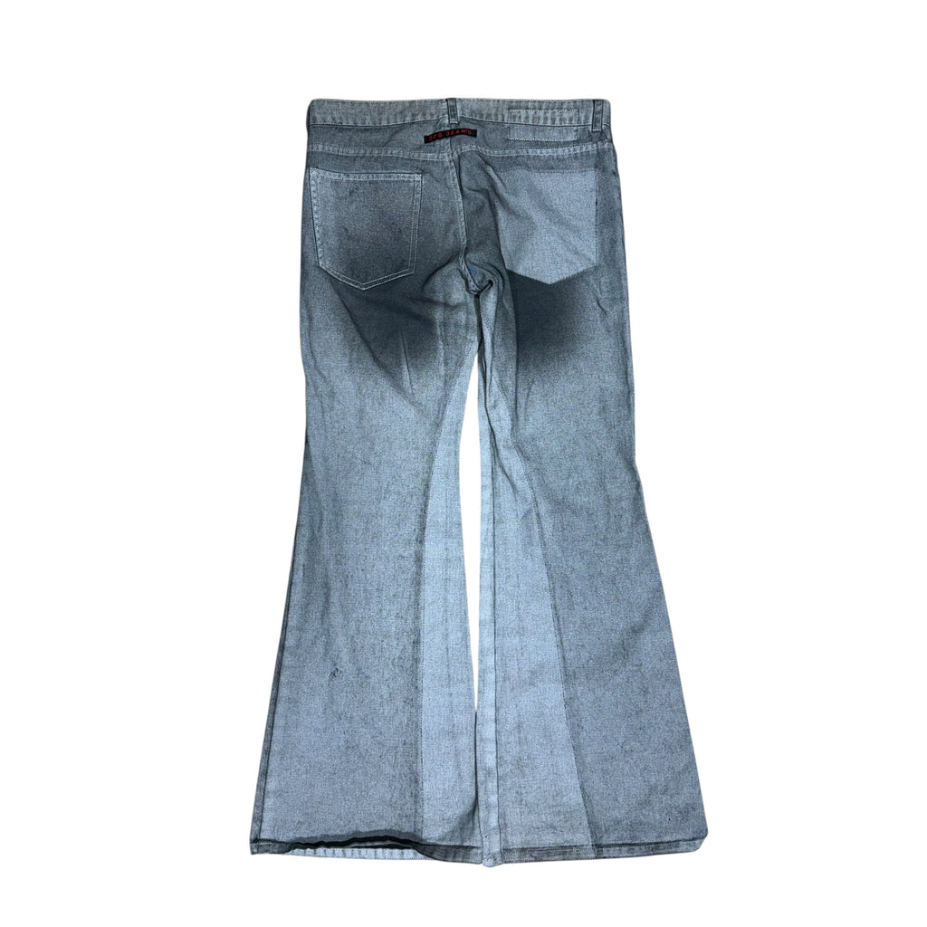 JEAN PAUL GAULTIER GRADIENT WASH FLARED DENIM.