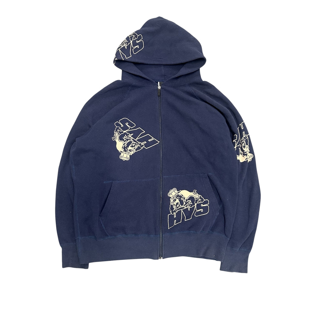 HYSTERIC GLAMOUR KING BULLDOG ZIP UP JACKET.