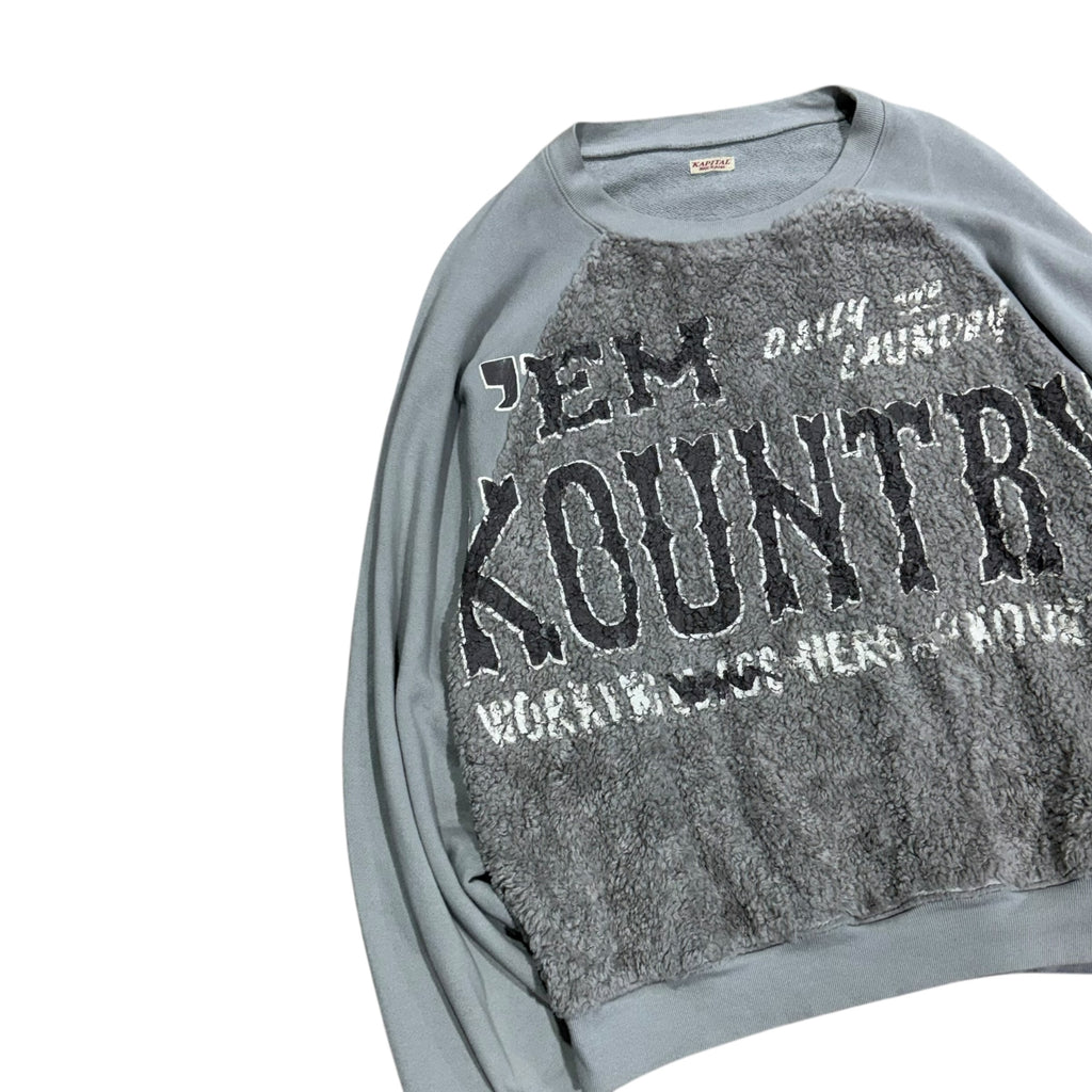 KAPITAL “DAILY LAUNDRY” HYBRID FUR SWEATER.