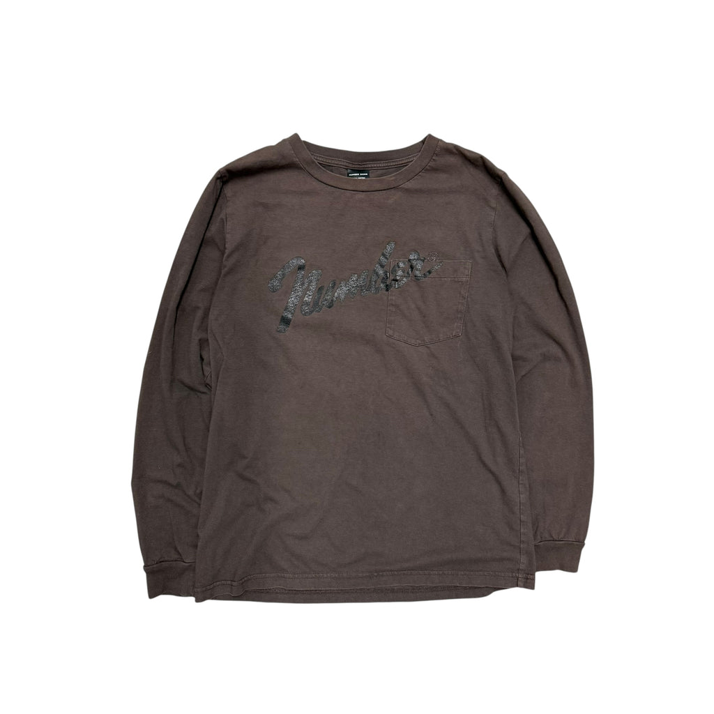 NUMBER (N)INE BROWN POCKET TEE.
