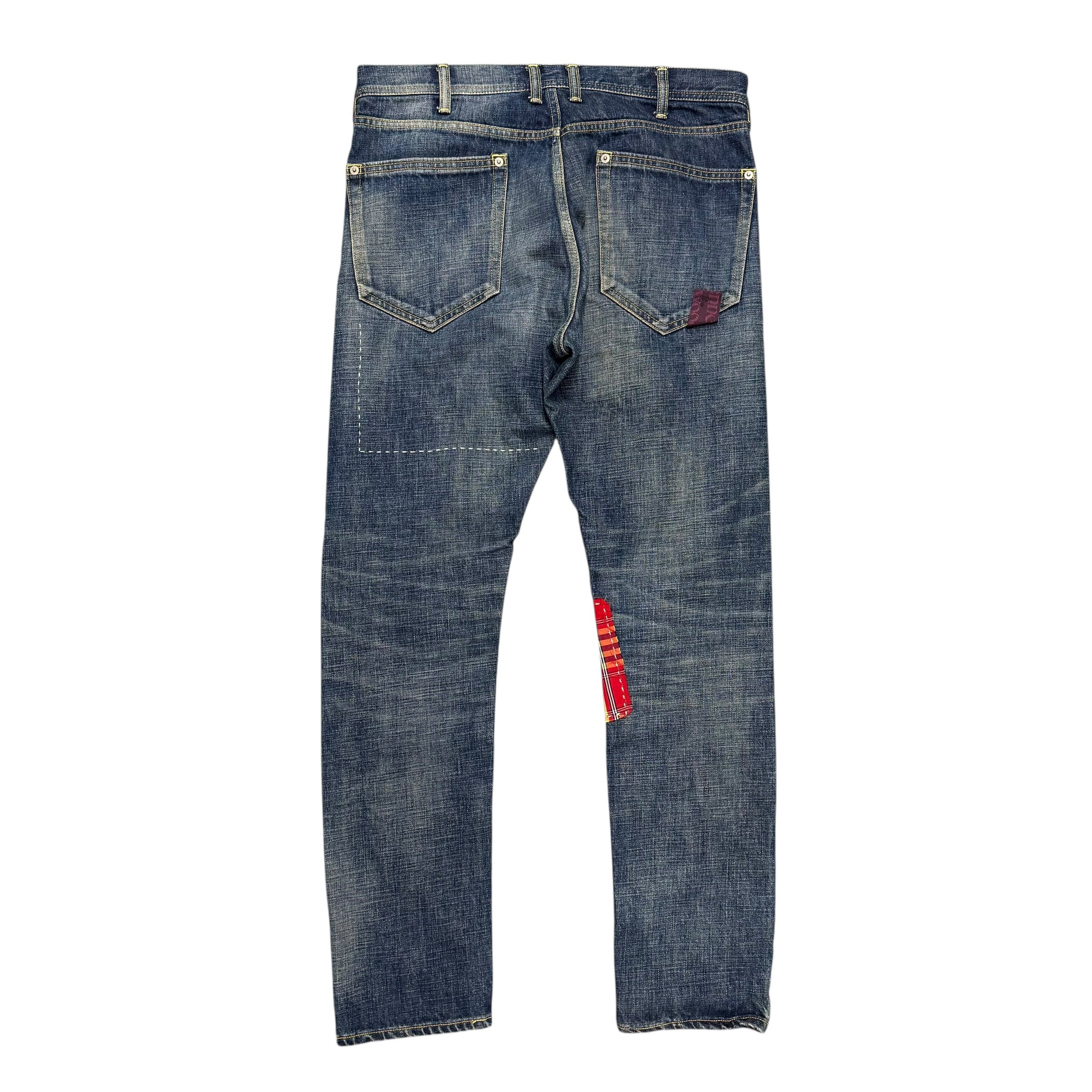 VIVIENNE WESTWOOD FLANNEL PATCH DENIM.