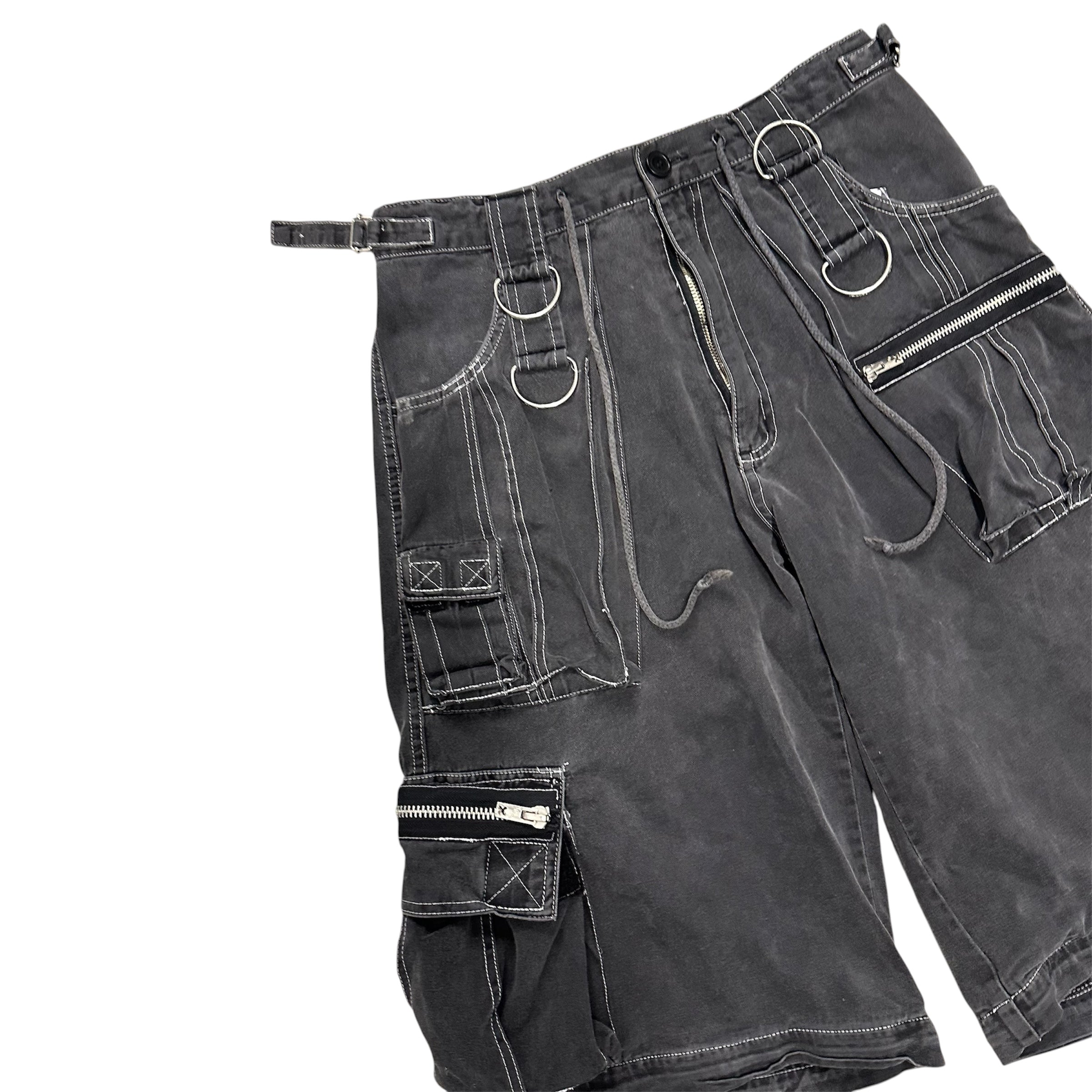 TRIPP NYC BLACK RAVER SHORTS.