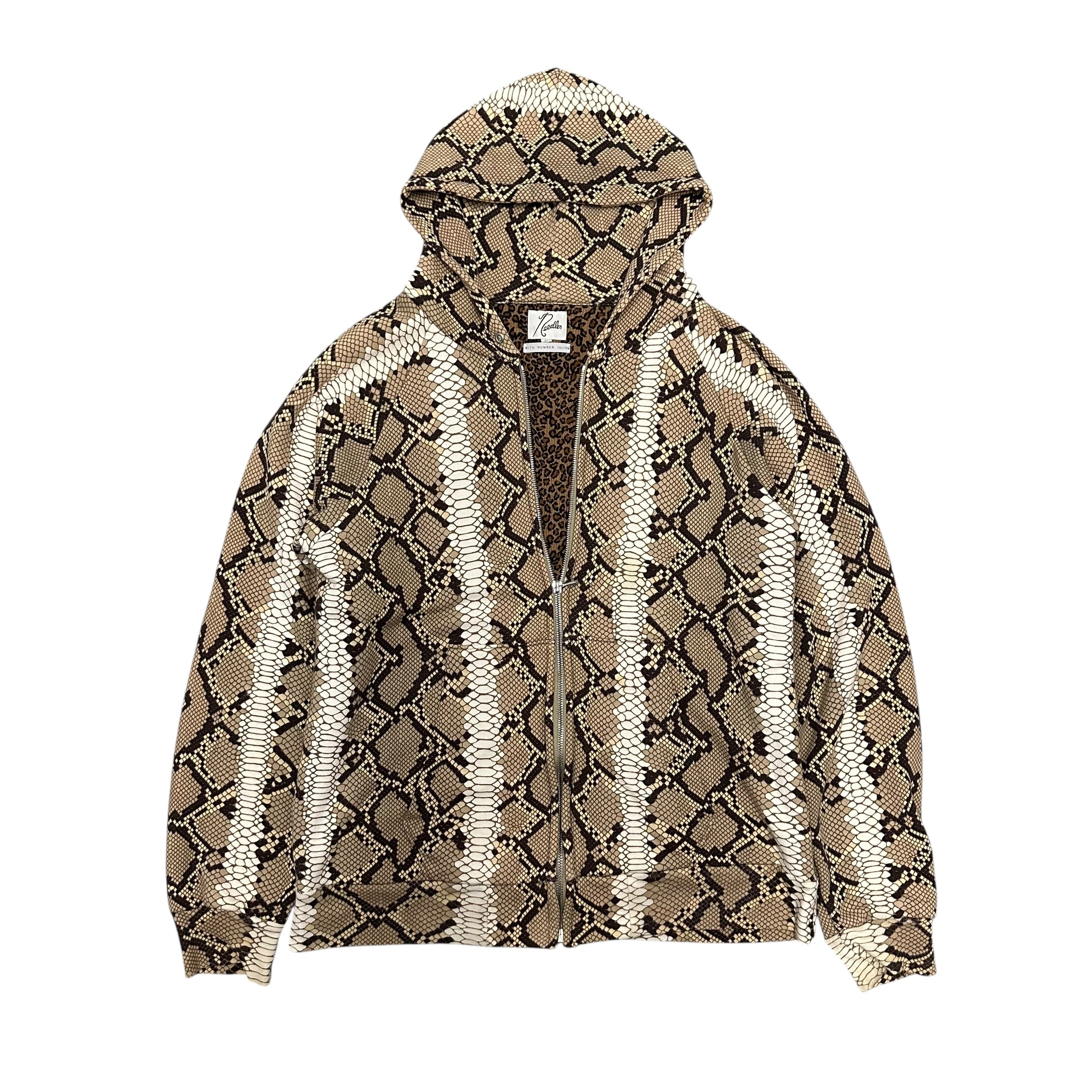 NUMBER (N)INE X NEEDLES SNAKE SKIN ZIPUP HOODIE.