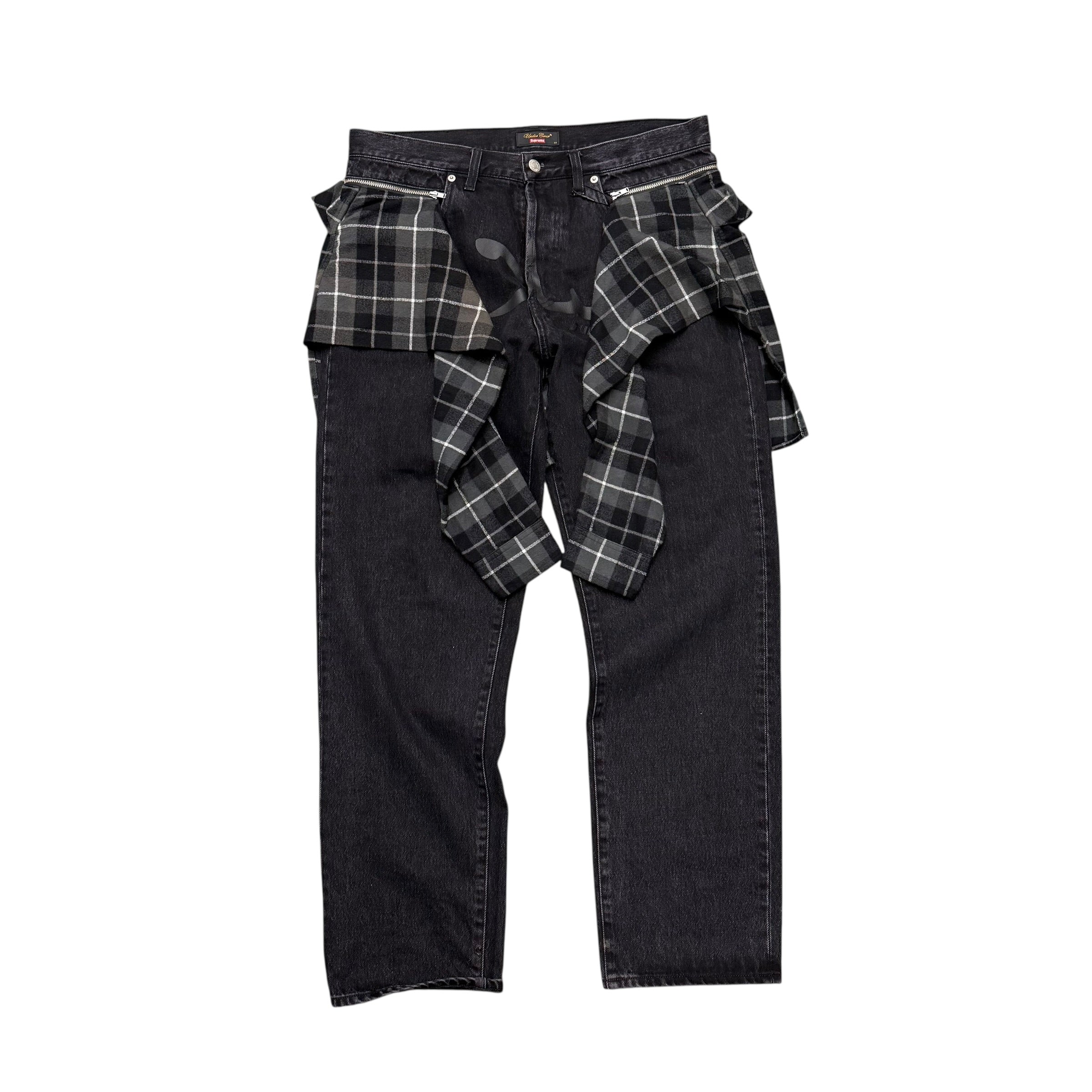 SUPREME X UNDERCOVER FLANNEL DENIM PANTS.