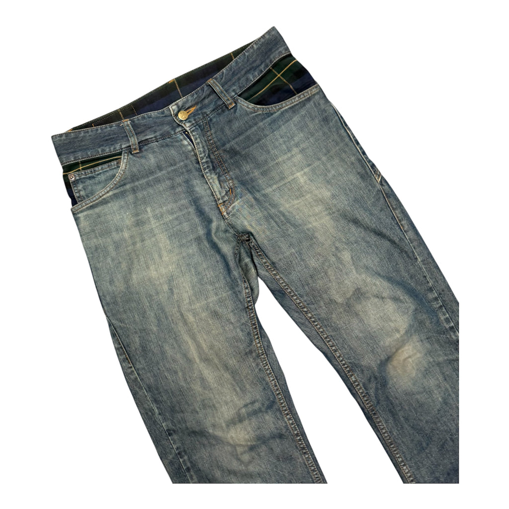 FINAL HOME PLAID DENIM PANTS.