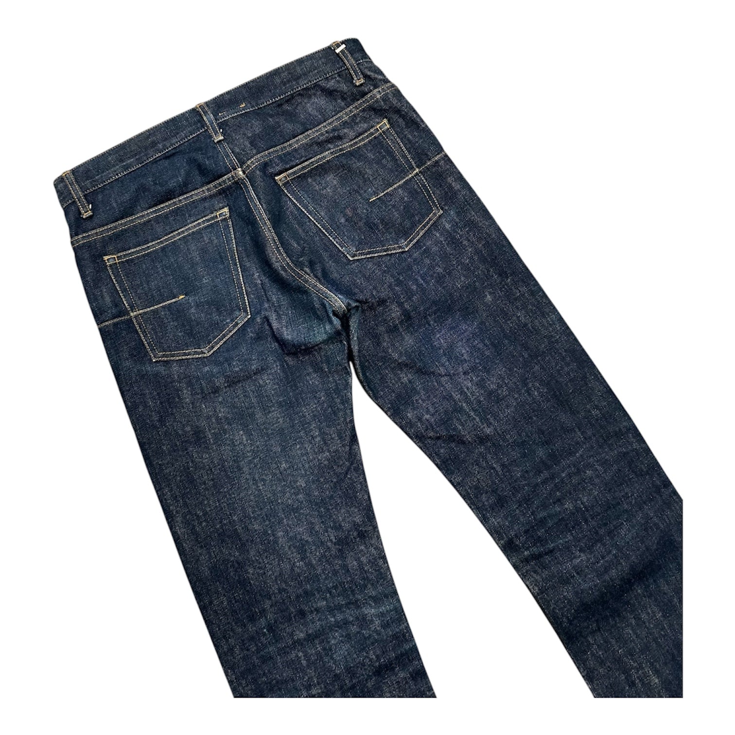 DIOR HOMME UNALTERED MIJ RAW DENIM PANTS.
