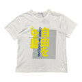 COMME DES GARÇONS WHITE & YELLOW LOGO TEE.