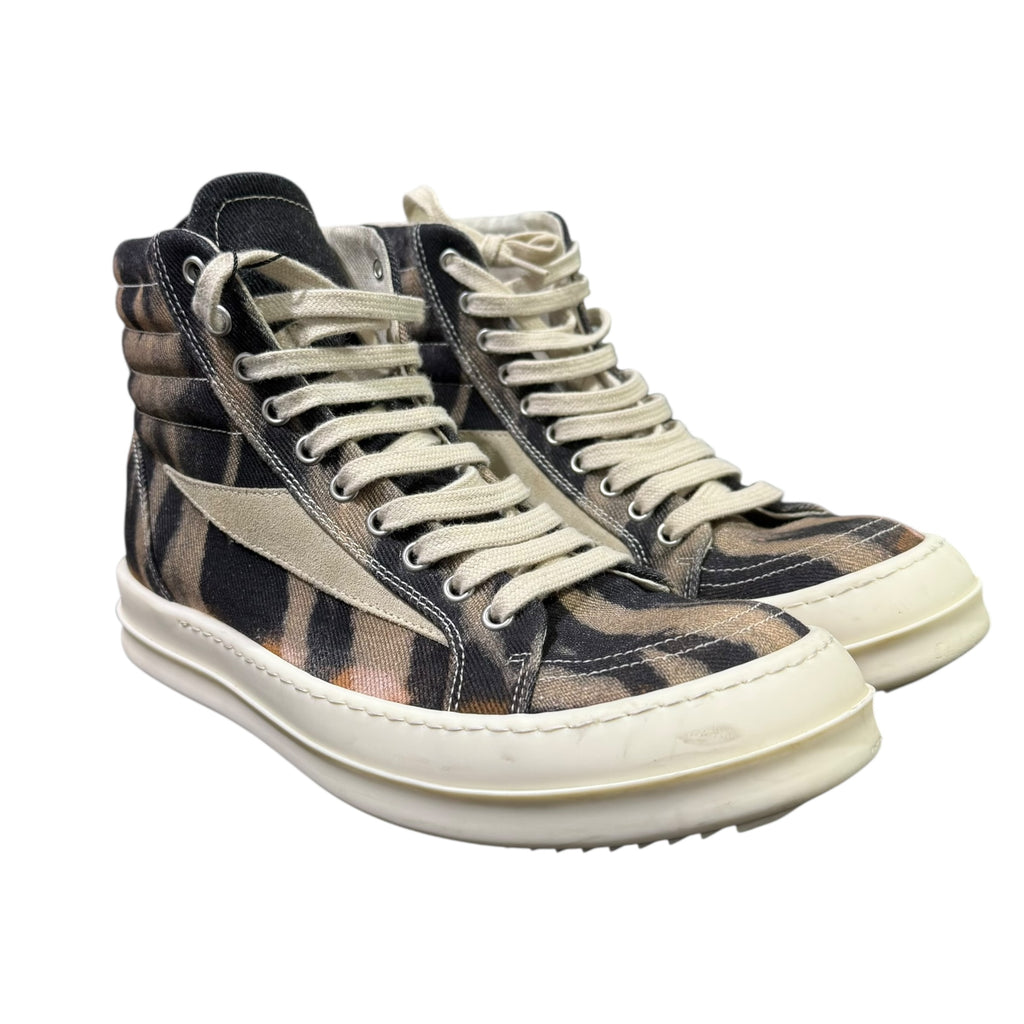RICK OWENS DRKSHDW VINTAGE SNEAKER BLEACHED HIGH TOPS.
