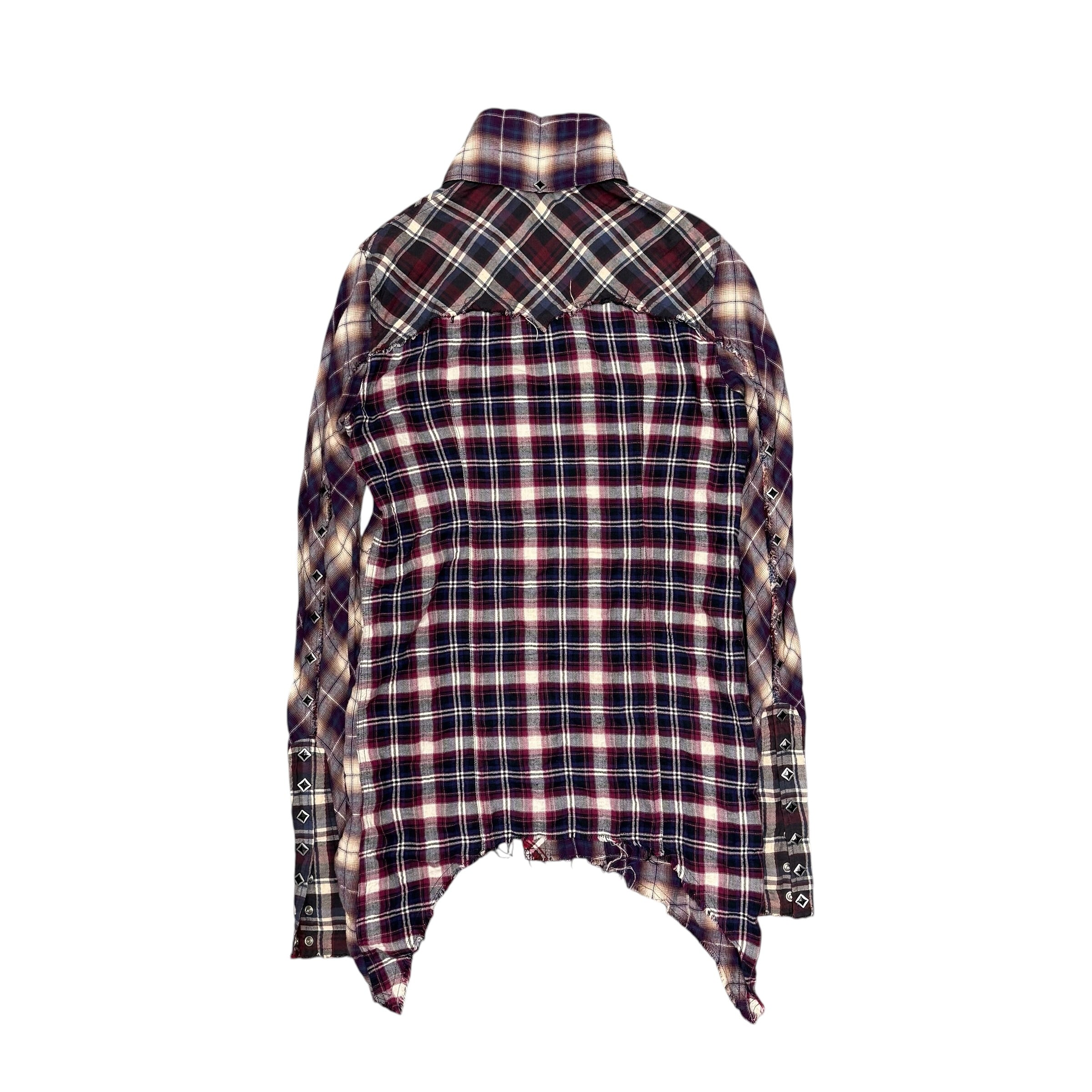 LGB ROCKABILLY SHADOW FRINGES FLANNEL SHIRT.