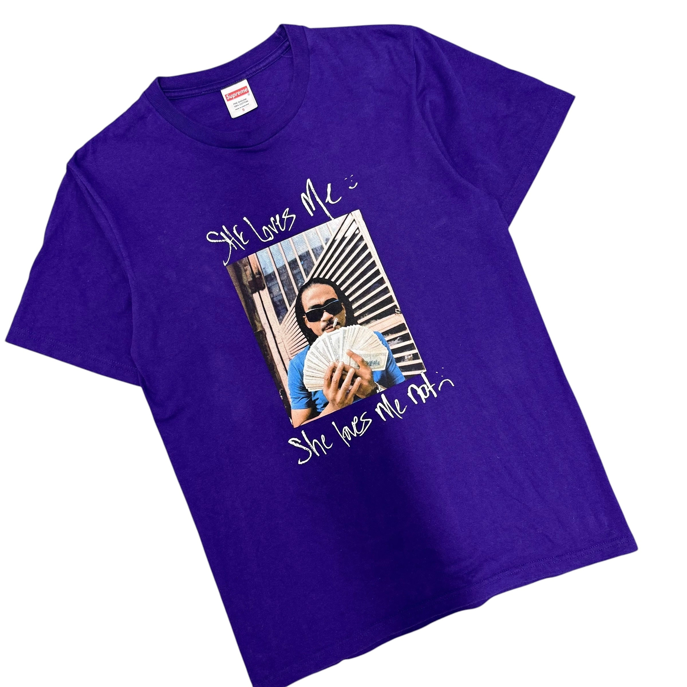 SUPREME "SHE LOVES ME" PURPLE TEE.