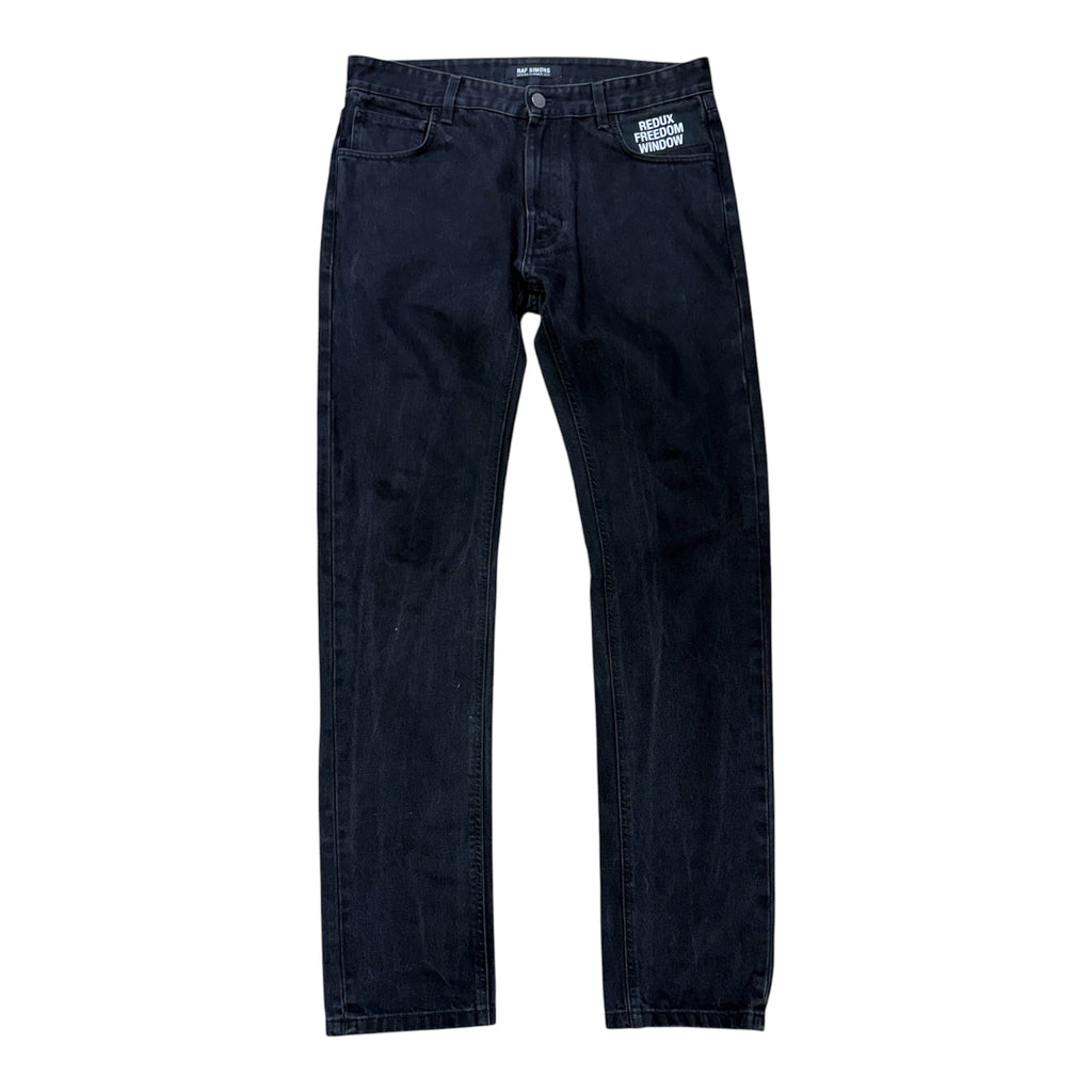 RAF SIMONS SS21 REDUX BLACK DENIMS.