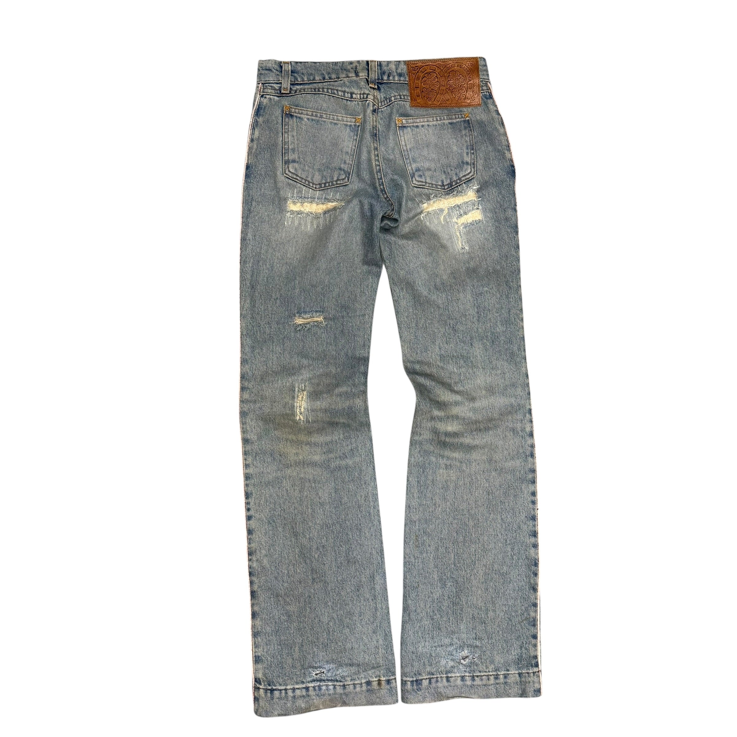 DOLCE & GABBANA CRASH DISTRESSED DENIM.