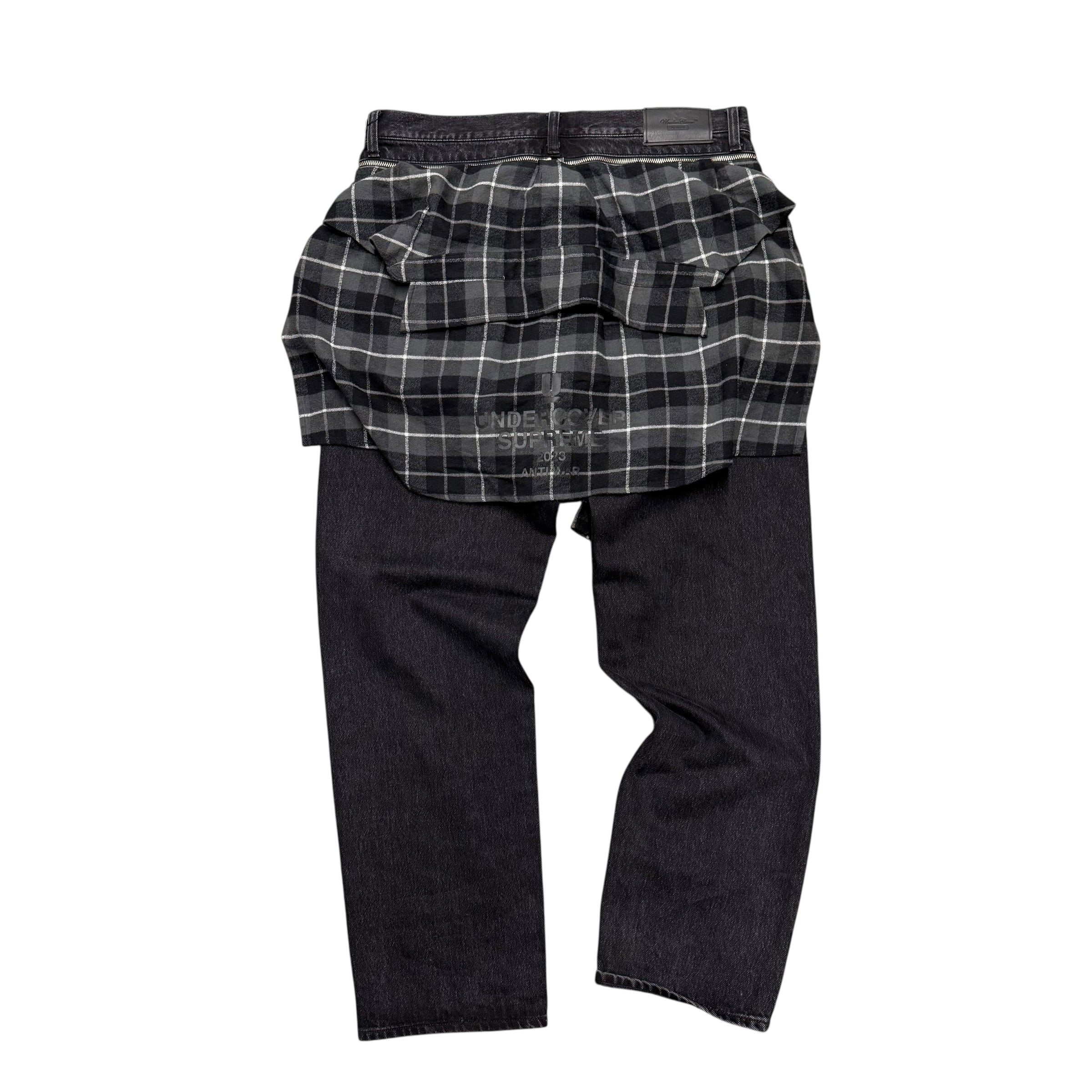 SUPREME X UNDERCOVER FLANNEL DENIM PANTS.