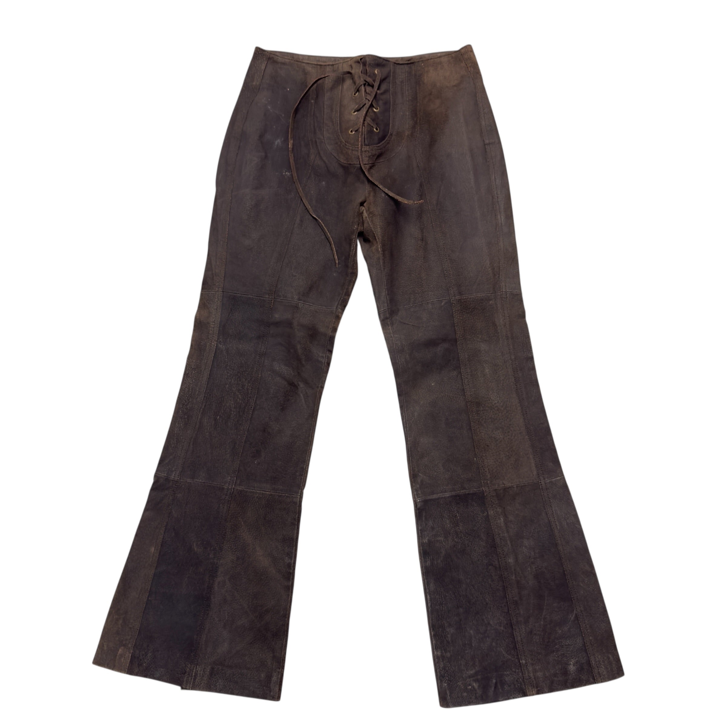 MARCELLE RENÈE LEATHER LACEUP PANTS.