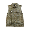 DIOR SS04 “STRIP” WAXED BLEU CLAIRE VEST.