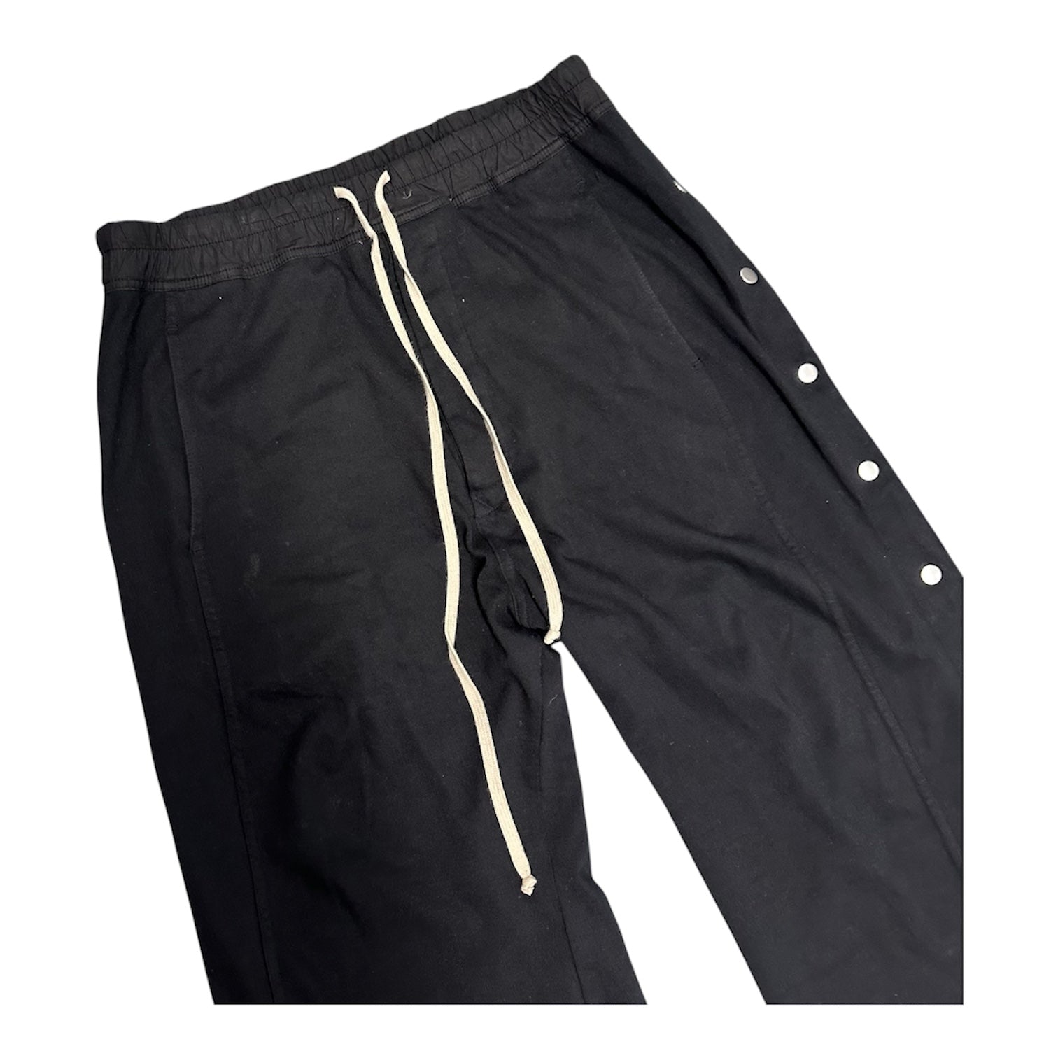 RICK OWENS BLACK PUSHER PANTS.