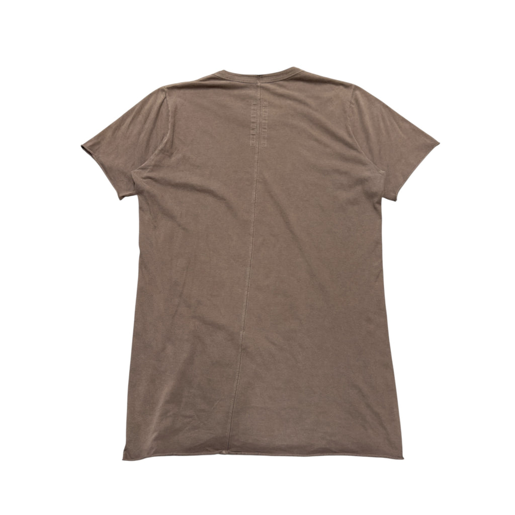 RICK OWENS DUST BROWN "BASIC" SHORT SLEEVE SHIRT.