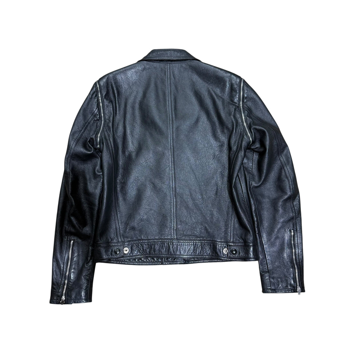 SAINT LAURENT PARIS LEATHER BIKER JACKET.