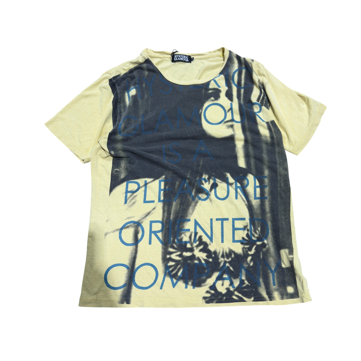 HYSTERIC GLAMOUR “ PLEASURE ORIENTED COMPANY” TEE.