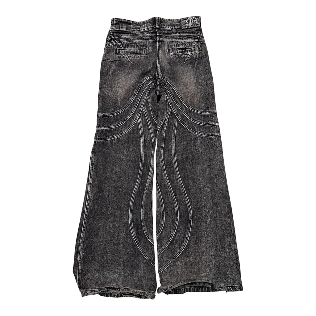NOFAITSTUDIOS BLACK DENIM PANTS.