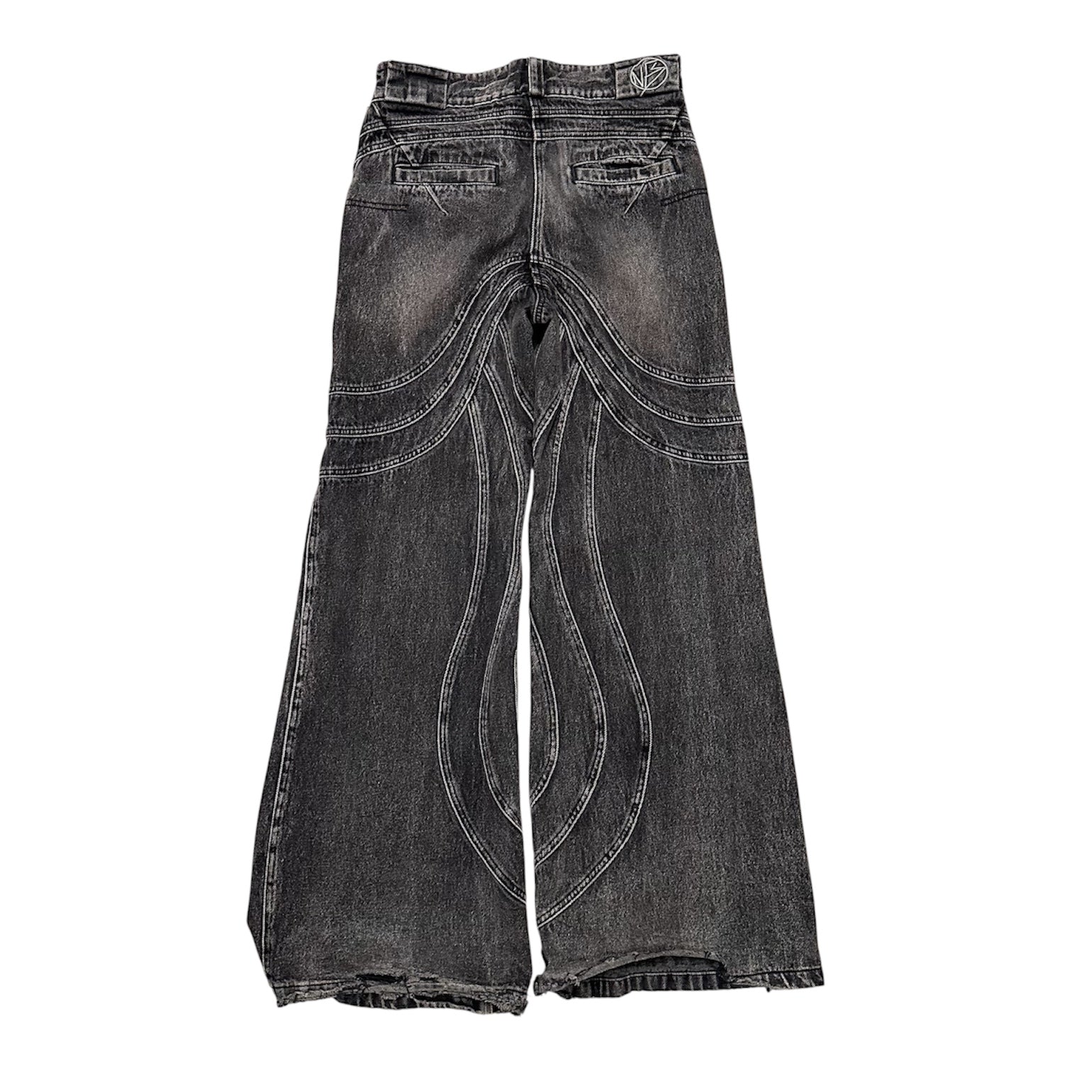 NOFAITSTUDIOS BLACK DENIM PANTS.